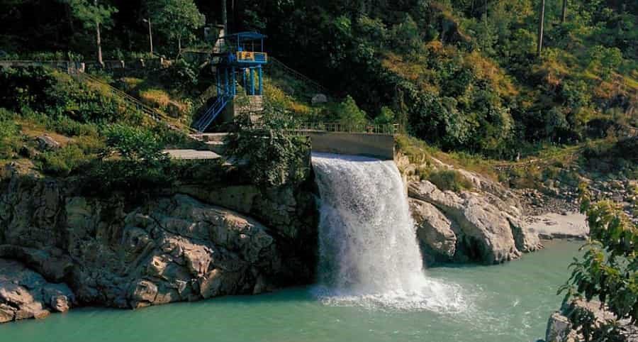 Maneri Dam / Waterfall near Hotel Mandakini in Uttarkashi - Scenic Natural Attraction on the Way to Gangotri